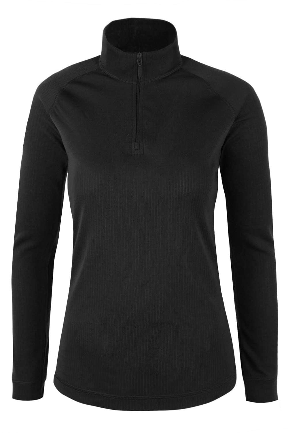 Mountain WarehouseTalus Womens Baselayer Top -Lightweight Winter Top, Black (Zip Neck), 12