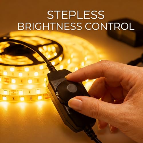 Tira de LED regulable 20 pies 3000K blanco cálido miniatura 2