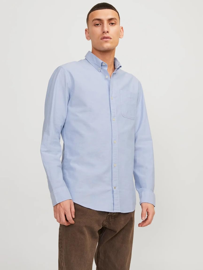 JACK & JONES Jjeoxford Shirt L/S S21 Noos Koszula Mężczyźni