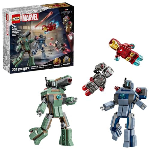 Lista de Mano de ironman los más recomendados. 39 LEGO | Marvel Iron Man y Máquina de Guerra vs. Drones de Hammer Juguete de Superhéroes Construible, Regalo para Niños, Acción de Combate Cinematográfica con Minifiguras 76320
