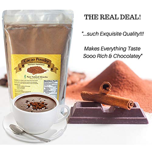 PNM Cacao Powder Organic Raw Unsweetened Cocoa (2 Pack 16 Oz)