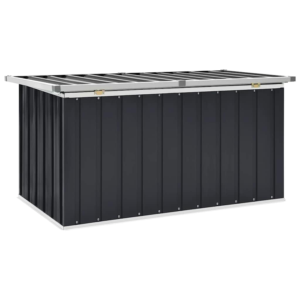 Genérico Caja de almacenaje para jardín Gris Antracita 129x67x65 cm,Mobiliario,Muebles de jardín,Cajas de almacenaje para Exteriores,46263