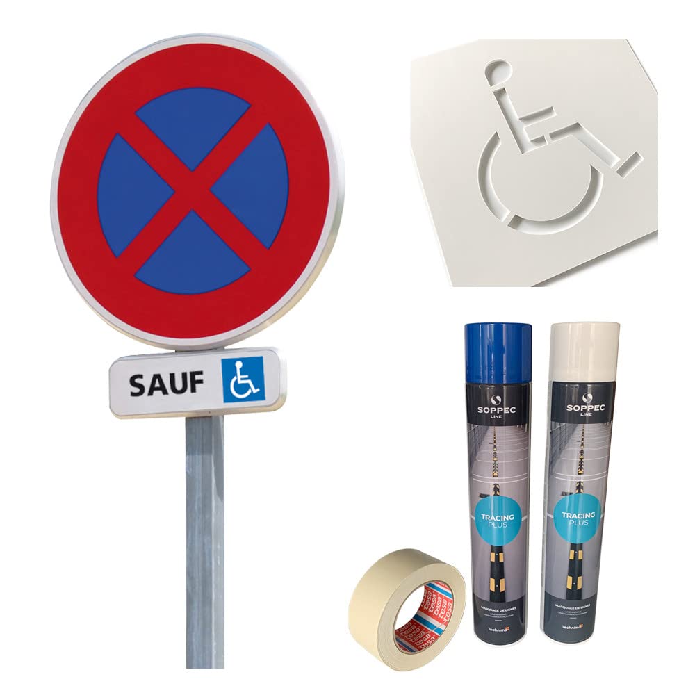 Signalétique.biz France - Panneau Kit Stationnement Handicap PMR