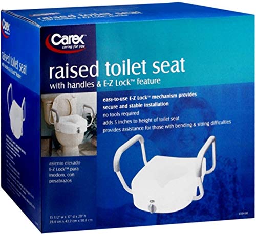Carex Raised Toilet Seat B304-00 1 Each (Pack of 9)