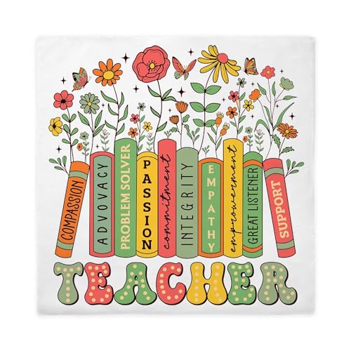 CafePress Cottagecore Floral Teacher Traits Books Botanical Queen Duvet Cover, Printed Comforter Cover, Unique Bedding