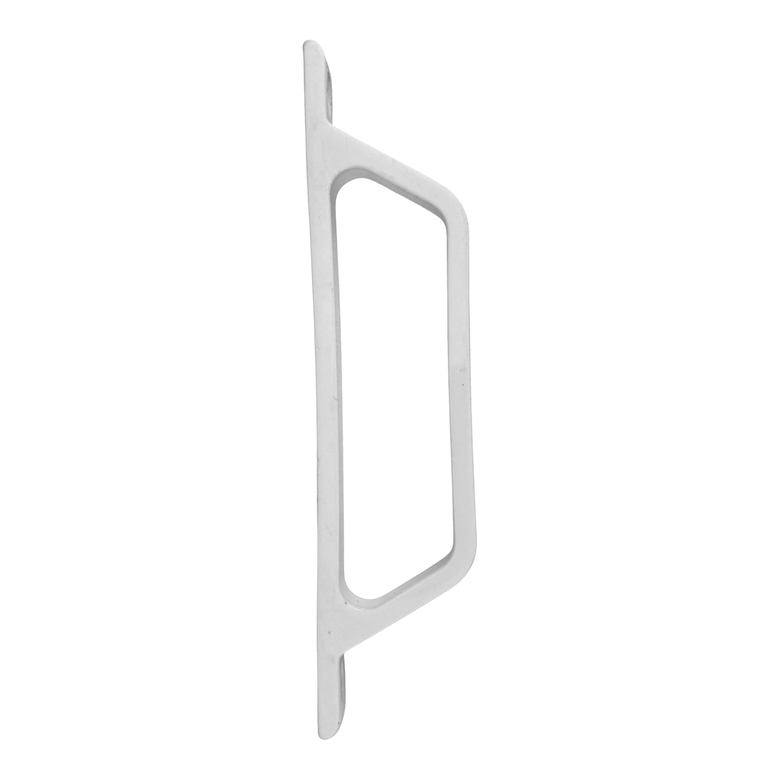 PVC ve Alüminyum Sineklik Tutamağı Beyaz Plastik D Kol Kulp 12cm