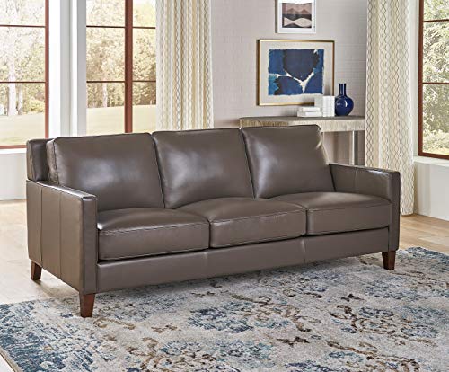 Hydeline Ashby Leather Sofa with Feather Down & Memory Foam