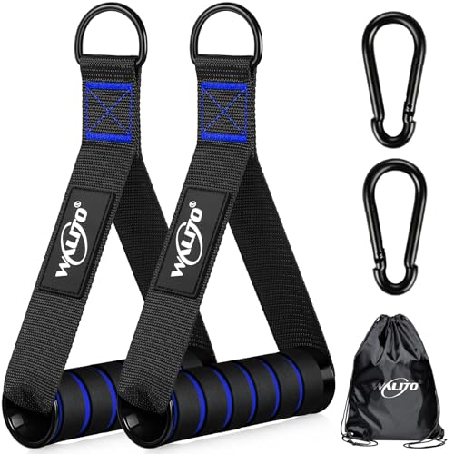 Image of Exercise Handles, Cable Machine Handles for Gym Cable Attachments Training | 2 Pack Heavy Duty Handle with Non Slip Grip for Cable Machines, Pull Down Workouts, Resistance Bands and Home Gym Equipment