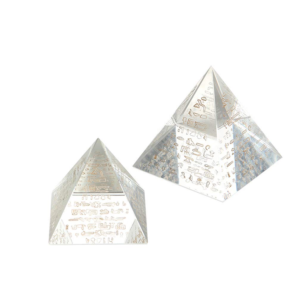 Amazon.co.jp: 透明なクリスタルピラミッド、エジプトのピラミッド置物