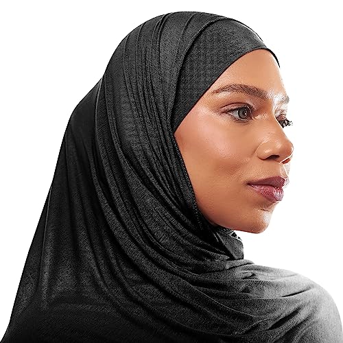 TheHijabStore.com Head Scarf For Women Jersey Hijab Under Scarf Cap Set Jersey Headscarf Hair Wrap With Cap Instant Hijabs4