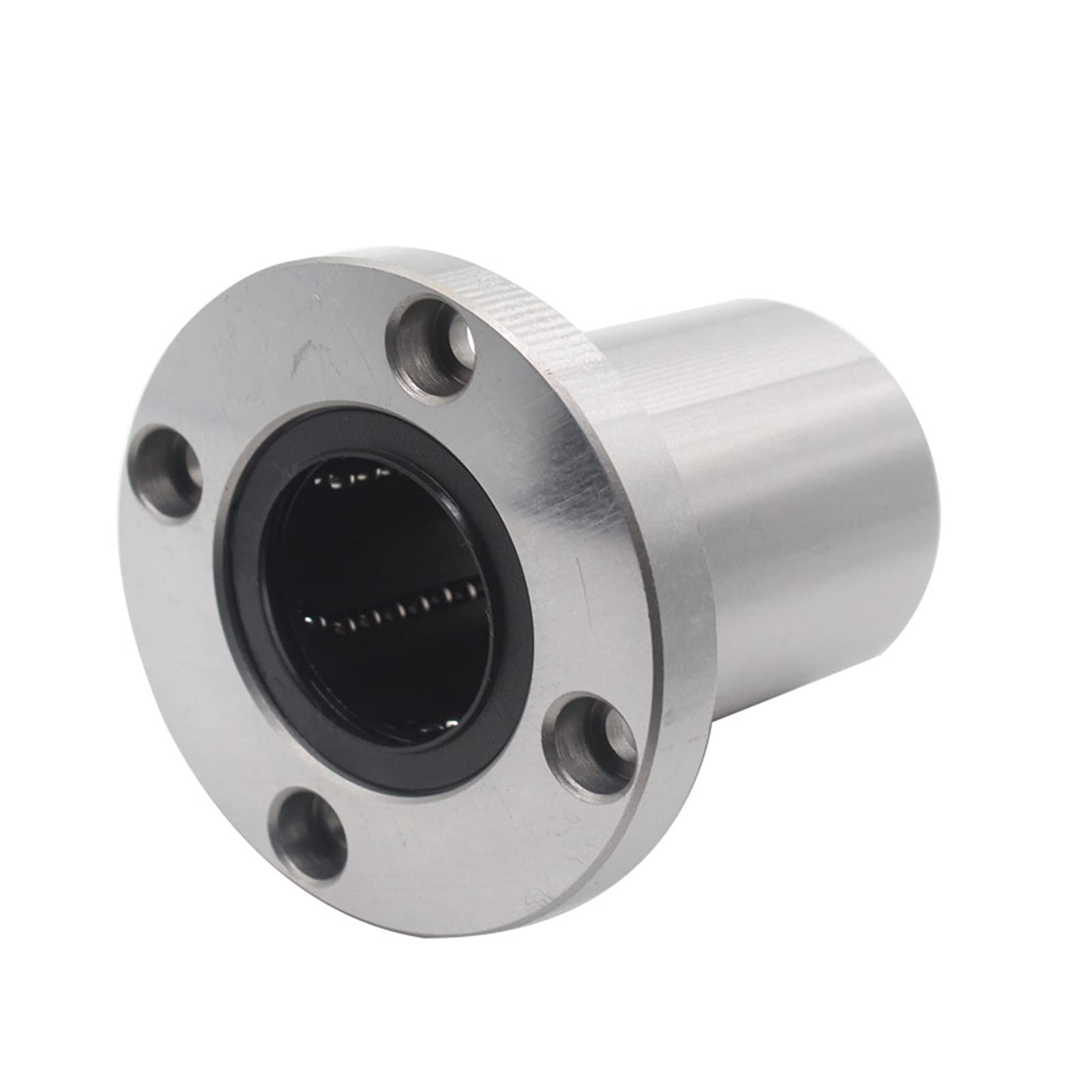 TSWASWUGP Precision Linear Bearings LMF6UU,LMF8UU,LMF10UU,LMF12UU,LMF20UU,LMF25-60UURound Flange Type Motion Bearing 3D Printer Rod Part(4pcs Lmf,LMF6UU)