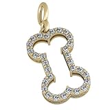 Bark Avenue Jewelers-Diamond Bone Pendant with Accent Gallery 14 Katay Yellow Gold- Large 1.50 cttw