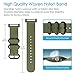 FINTIE Watch Band Compatible with Suunto Core, Premium Woven Nylon Replacement Sport Strap with Metal Buckle Compatible with Suunto Core Smart Watch (Olive)