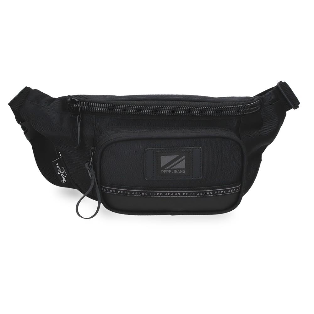 Pepe Jeans Joumma Bags Stratford Polyester Backpacks and Shoulder Bags in Various Sizes, Black, Standard Size, Waist Bag