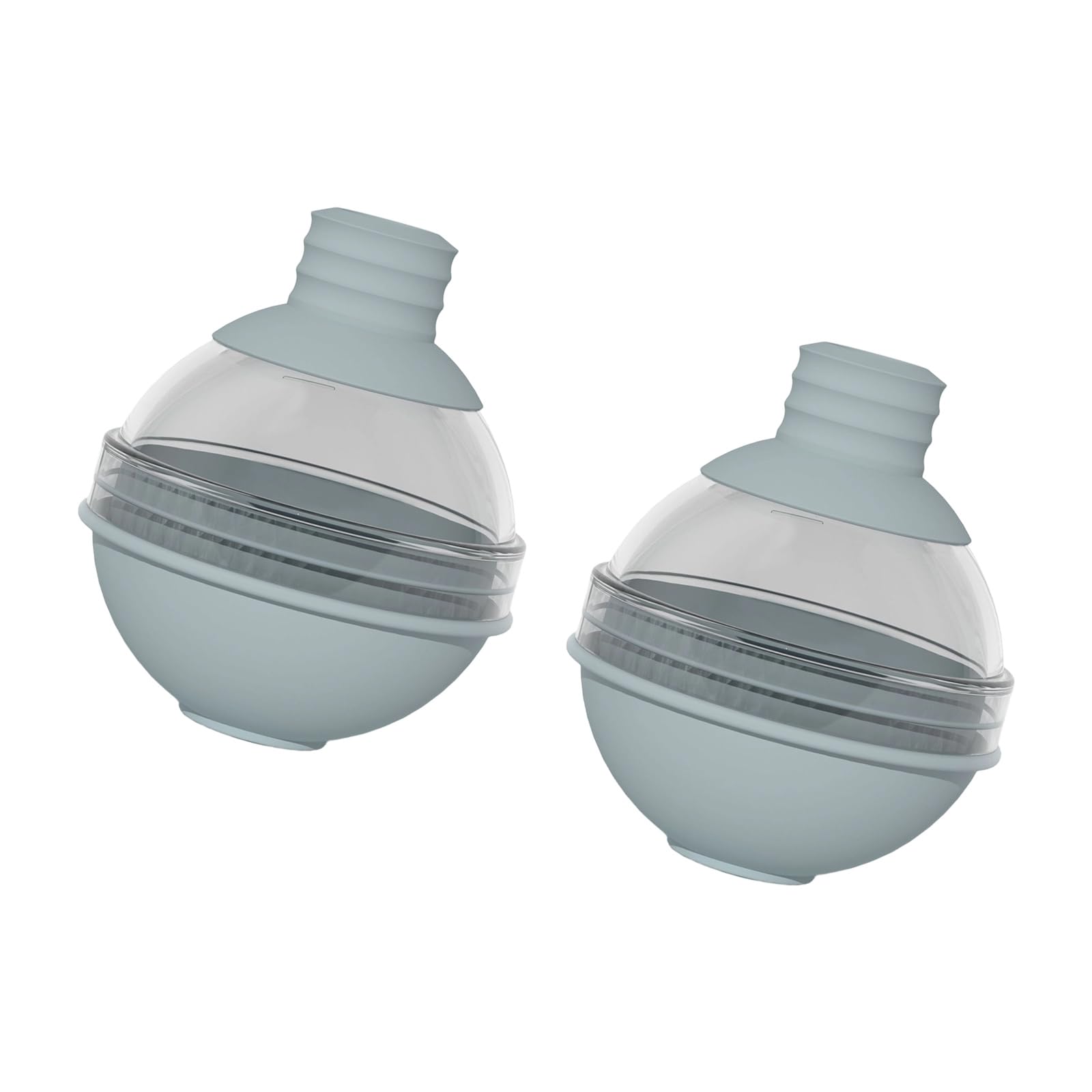 Nucelit 2pcs Silicone Ice Cubes Trays for Whiskeys Making Easy Releases Designs and Space Saving Shape Ice Ball Maker Dishwasher Safe Cubes Molds