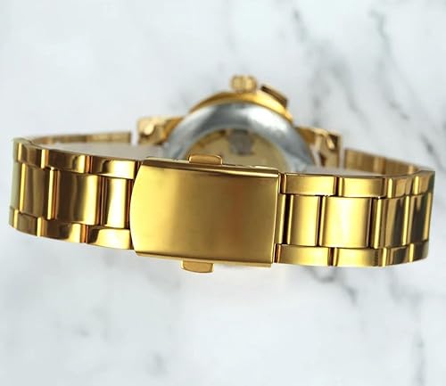 Miniatura 4 de SENRUD Relojes automáticos para mujer, de acero inoxidable, con esqueleto, impermeable, reloj de pulsera automático, regalo para mujer