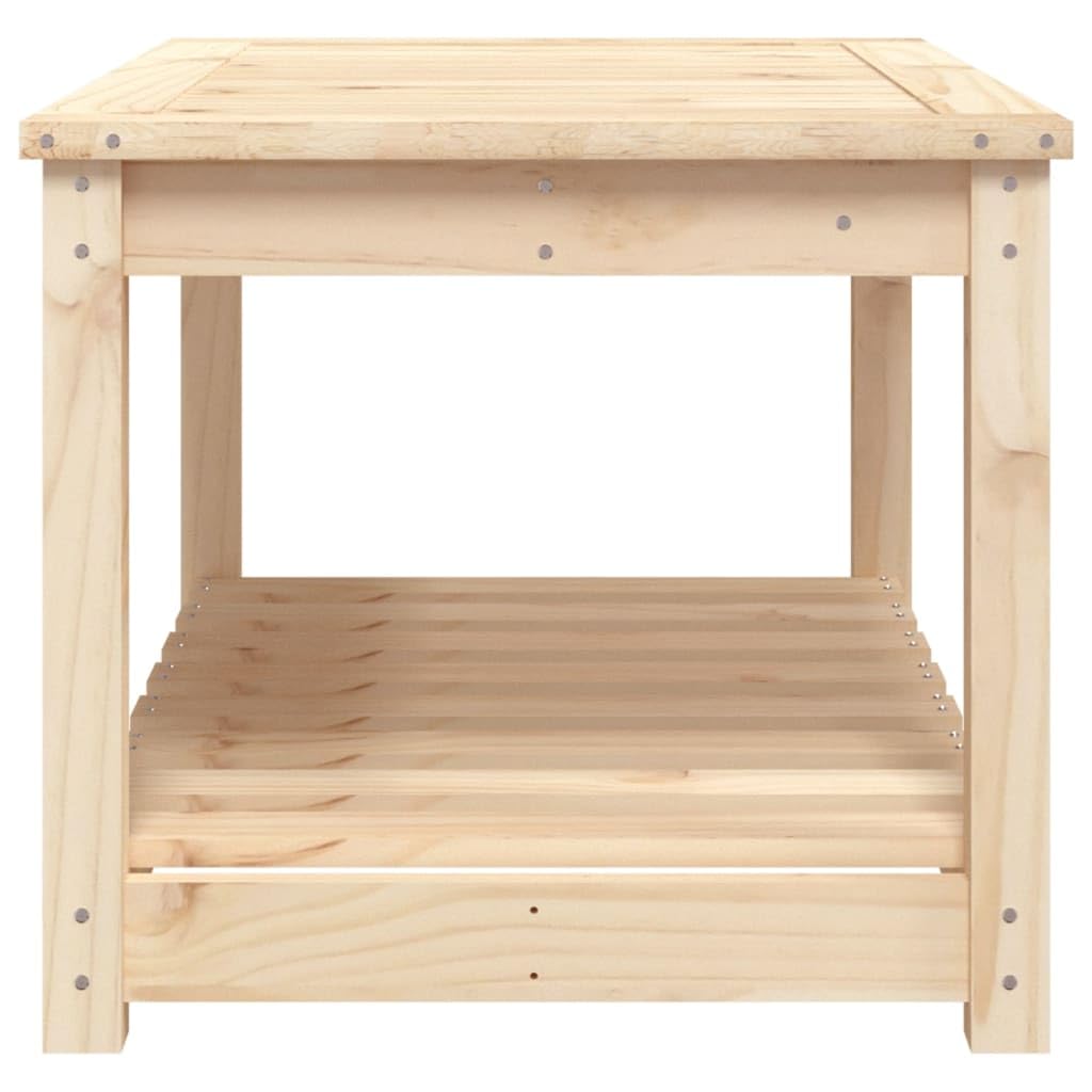 Stół ogrodowy z litego drewna sosnowego, 82,5 x 50,5 x 45 cm, składany, odporny na warunki atmosferyczne, do ogrodu, na taras, balkon, kemping, piknik