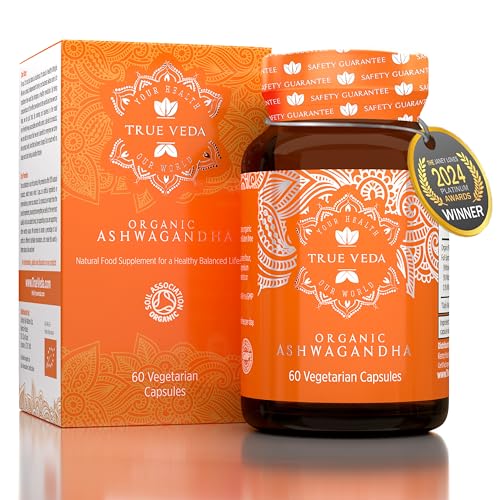 Organic Ashwagandha KSM 66 Capsules, 60 Tablets