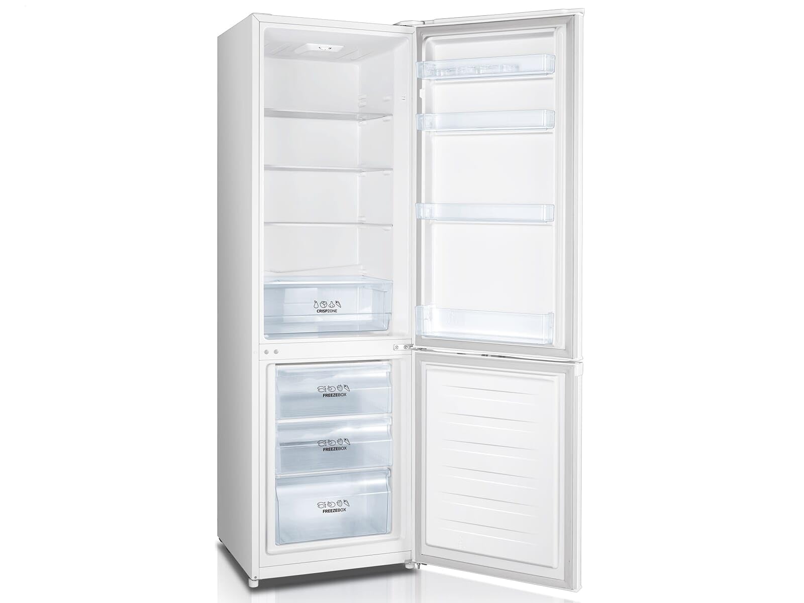 Gorenje RK 4182 PW4 lodówko-zamrażarka, pojemność całkowita 269 l, pojemność lodówki 198 litrów, zamrażarka 71 litrów, oświetlenie LED, komora na warzywa, wymienne zawiasy drzwiowe, biała