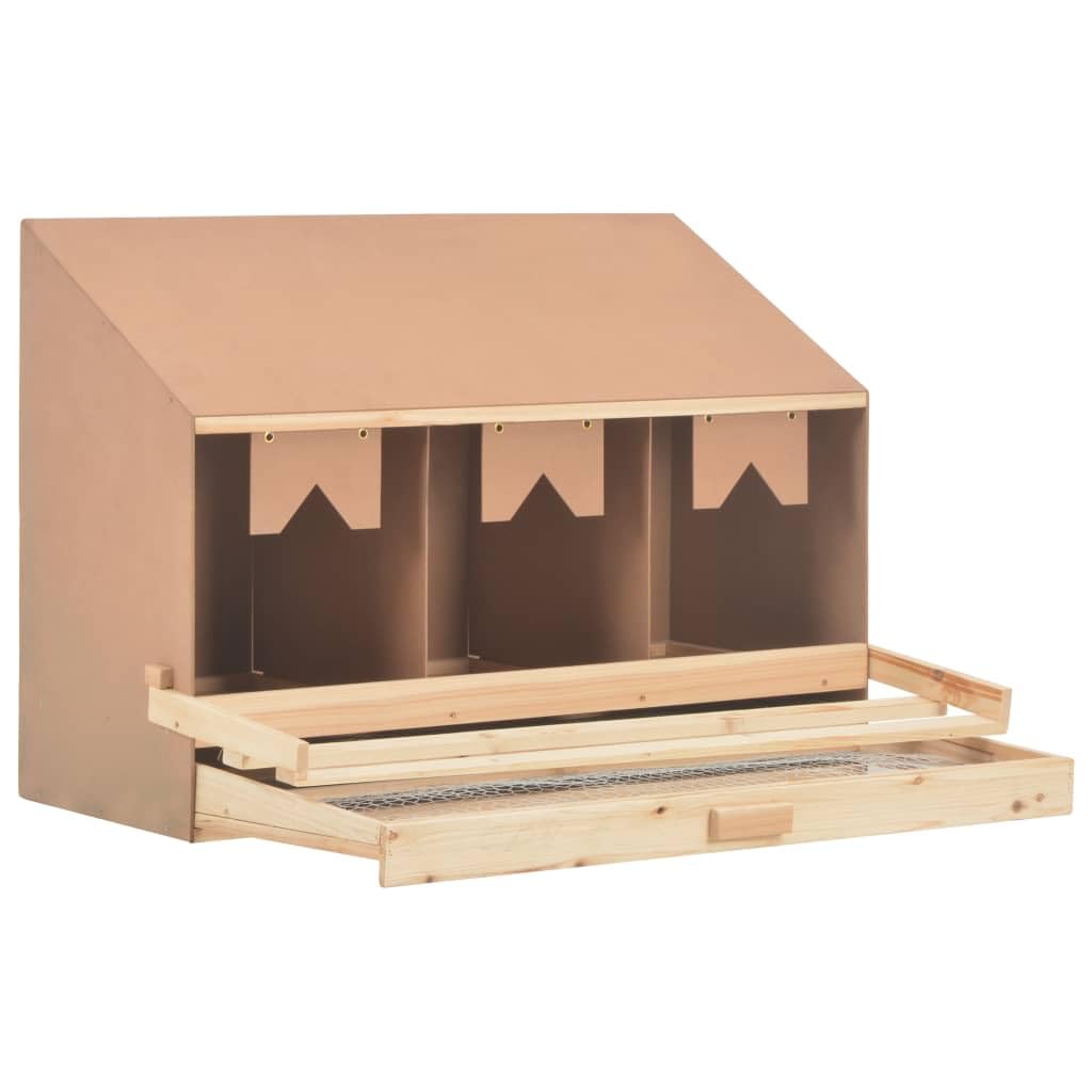 Genérico Ponedero para gallinas 4 Compartimentos Madera Pino 93x40x65 cm,Economía e Industria,Agricultura,Cría de Animales,Incubadoras de huevos-170655