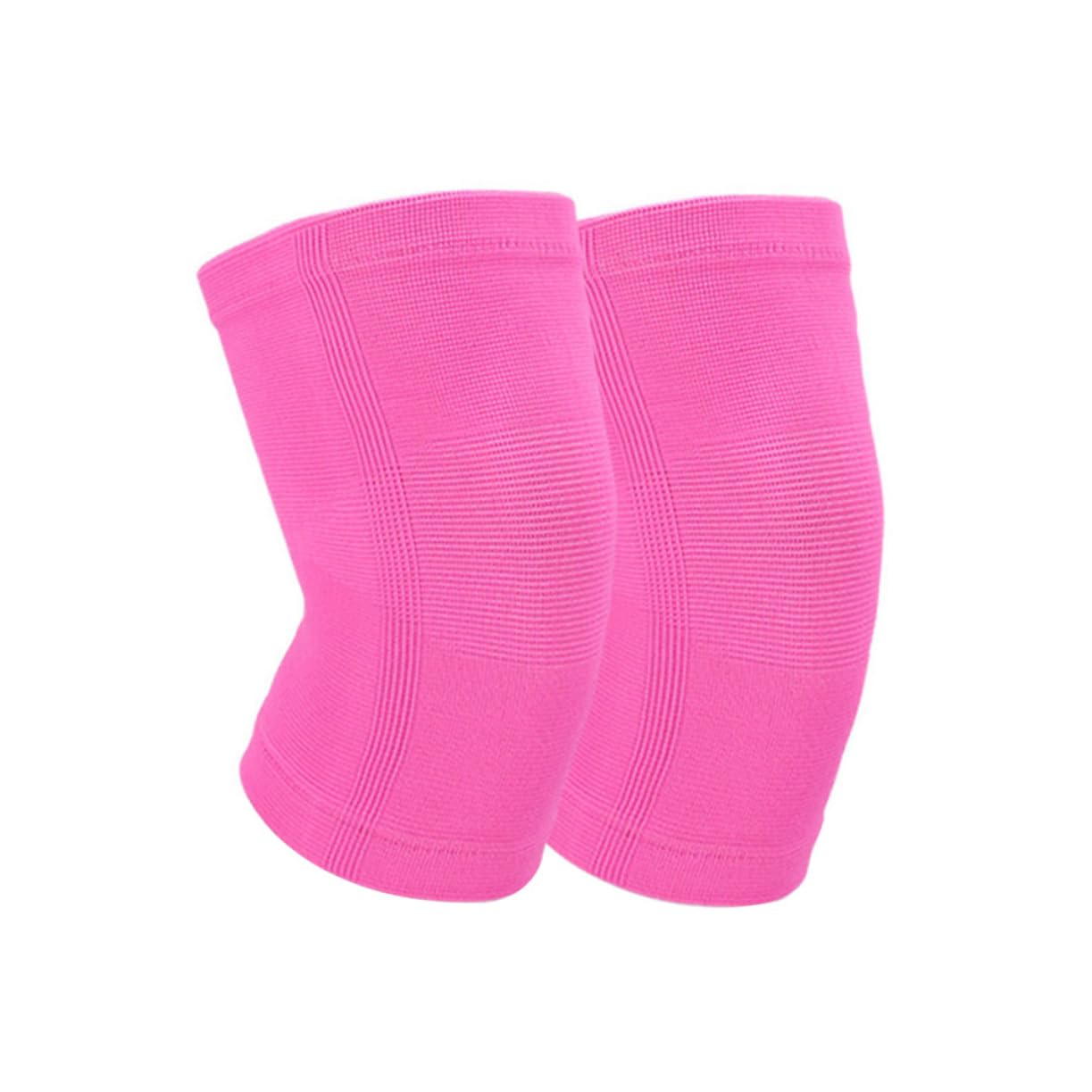 PartyKindom 1Pair Pink Sports Support Sleeve Elastic Protective Knee Pads for Climbing Hiking Running Workout Xs Breathable Material for Comfortable Movement and Joint Stability