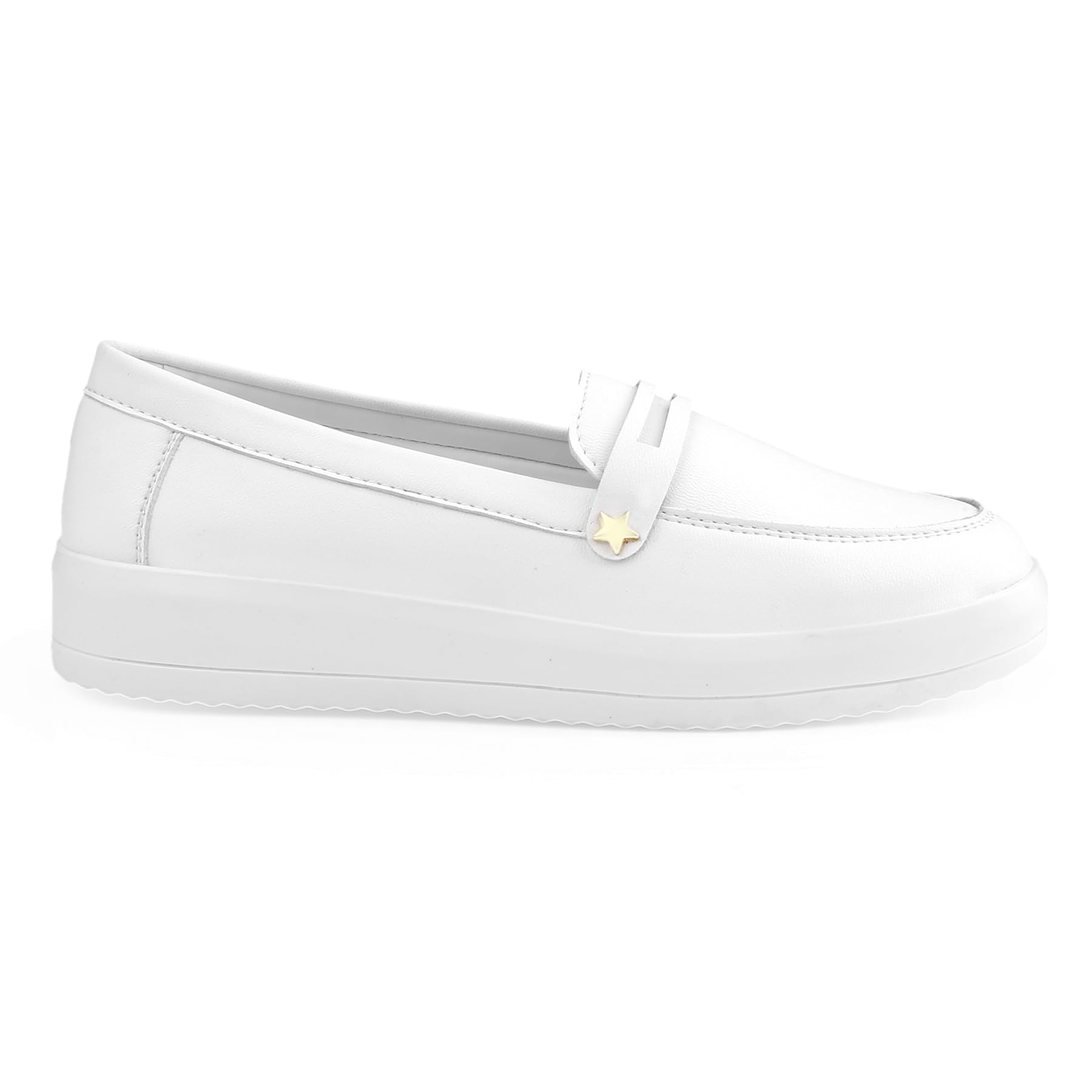 BXXY Womens Pu Leather Material White Casual Penny (Slip-On) Loafers and Moccasion Shoes. - 39 UK (B0DF5LRCKW) Amazon Price History, Amazon Price Tracker