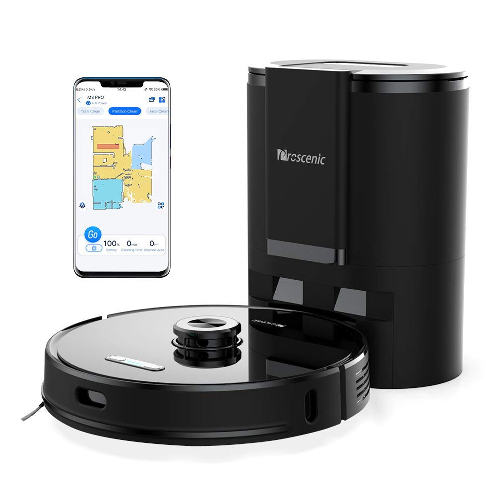 Proscenic M8 PRO Robot Vacuum Cleaner, LDS Laser Navigation Robot with