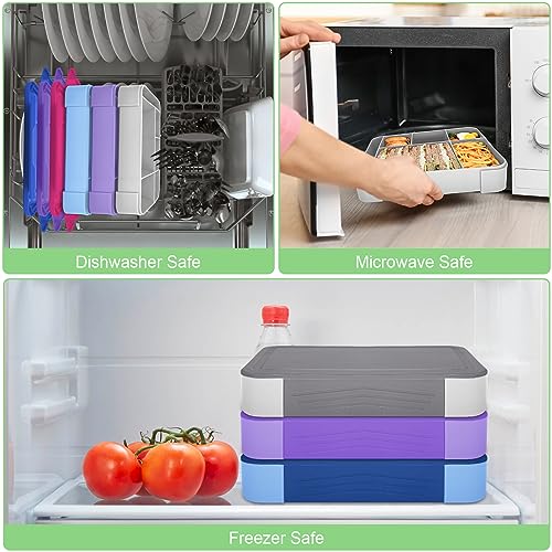 IJIAMY Brotdose Kinder mit Fächern, Bento Box Kinder, Auslaufsicher Lunchbox Kinder, Brotbox für Mädchen & Jungen, Snackbox… – Ansicht 6