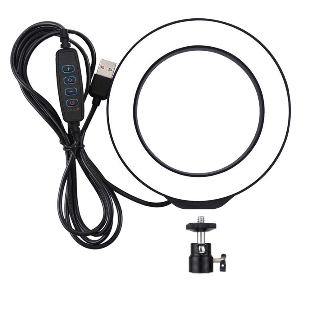 Luce ad Anello, Kit di Illuminazione per Selfie Video per treppiede con Luce ad Anello a LED da 6,2 Pollici, Telecomando Senza Fili, Supporto per treppiede Regolabile, 11 Livelli di luminos
