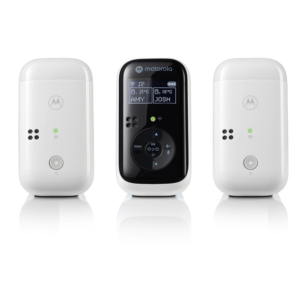 Moniteur Audio pour bébé Motorola Nursery PIP15-2 avec Son HD, 2 moniteurs - Surveillance de la température, Communication bidirectionnelle, veilleuse et berceuses