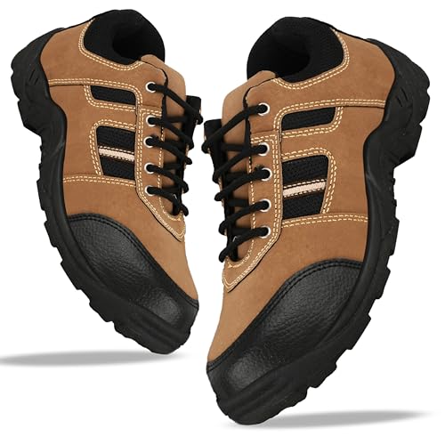 Image of Foot Trends Lace-up Steel Toe Shoes for Construction, Factory and Industrial Work||Safety Shoes for Men