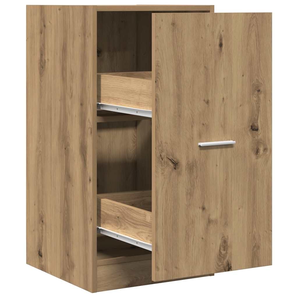 Armoire à pharmacie - Chêne artisanal - 40 x 41 x 77,5 cm - Matériau du bois - Armoire coulissante pour cuisine, bureau, salon - Espace de rangement polyvalent - Durable