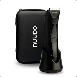 Aparador de pelos masculino íntimo da Nuudo elétrico à prova d'água com estojo e lâminas de cerâmica