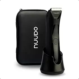 Aparador de pelos masculino íntimo da Nuudo elétrico à prova d'água com estojo e lâminas de cerâmica