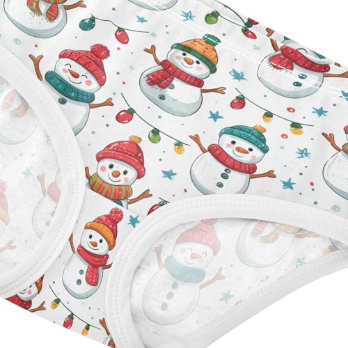 Girls Underwear Soft Cotton Christmas Snowmen Kids Panties in Sizes 2/3t, 4t, 5t, 6 and 84