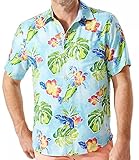 Tommy Bahama Fiesta Keys Silk Camp Shirt (Color: Blue Crush, Size XL)
