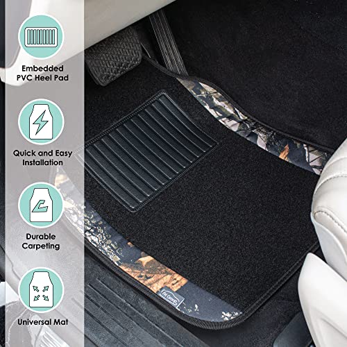 Image of FH Group Automotive Floor Mats - Universal Fit Premium Carpet Car Mats with Driver Heel Pad, Full Set for Cars, SUVs & Trucks - Camo