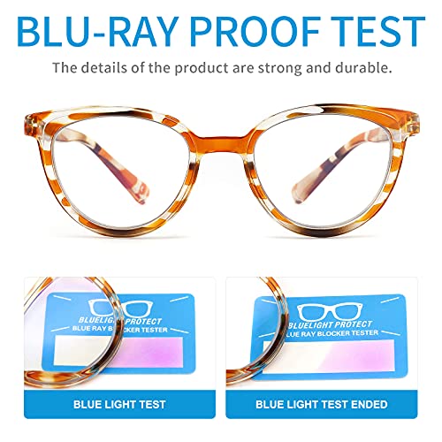 Image of 5 Pack Blue Light Blocking Glasses for Women,Stylish Ladies Computer Eyeglasses with Spring Hings,Anti Glare /Eyestrain