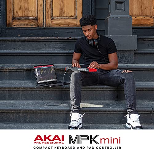 Image of (Refurbished) Akai Professional MPK mini MK3 25 Key USB MIDI Keyboard Controller with 8 Backlit Drum Pads, 8 Knobs and Music Production Software included