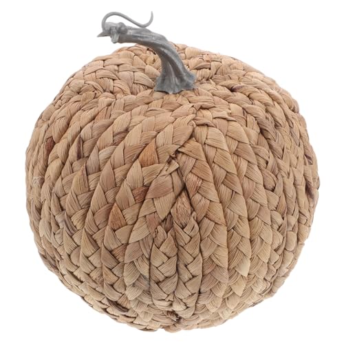 SAFIGLE Decoración Pequeña Calabaza Trenzada de Marina Adorno Artesanal para Mesa de Otoño Centro de Mesa Rústico para Acción de Gracias Estilo Bohemio Acogedor