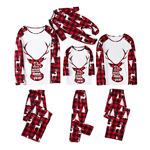 Weihnachtspyjama Familie Set: Winter Warm Hoodie Weihnachten Schlafanzug Damen Herren Kinder, Ugly Christmas Pyjama Hausanzug Nachthemd Weihnachts Kostüm Paare Damen Kinder Weihnachtspyjama Set Cover