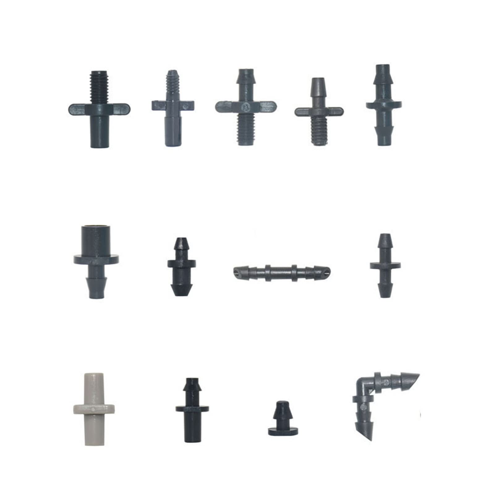 Conector de montaje 1000 piezas de conector de agua de jardín 1/4 '' 1/8 '' Enchufe de extremo de codo Barba recta 6 mm for conector de riego de manguera de jardín (Color : Elbow x 1000pcs)