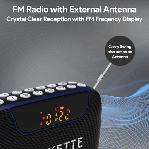 Amkette Pocket Blast 5 in 1 FM Radio with Bluetooth, Powerful Sound, Voice & FM Recording, External Antenna, 7+ Hours Playback, MP3 Player with... - Image 4