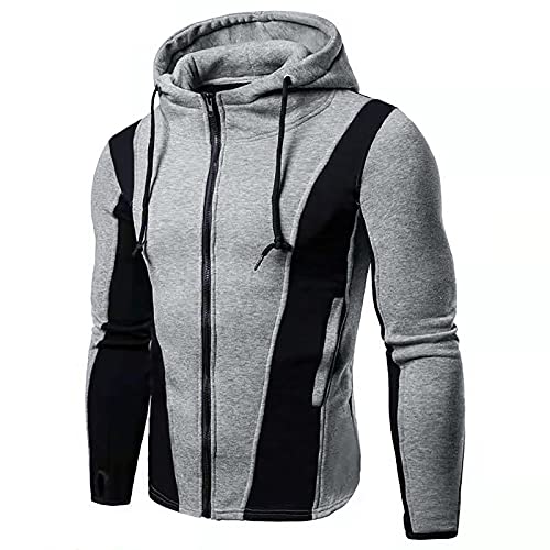 Mens-Full-Zip-Casual-Pullover-Hoodies-Winter-Warm-Light-Hooded-Sweatshirt-Drawstring-Long-Sleeve-Hoodie
