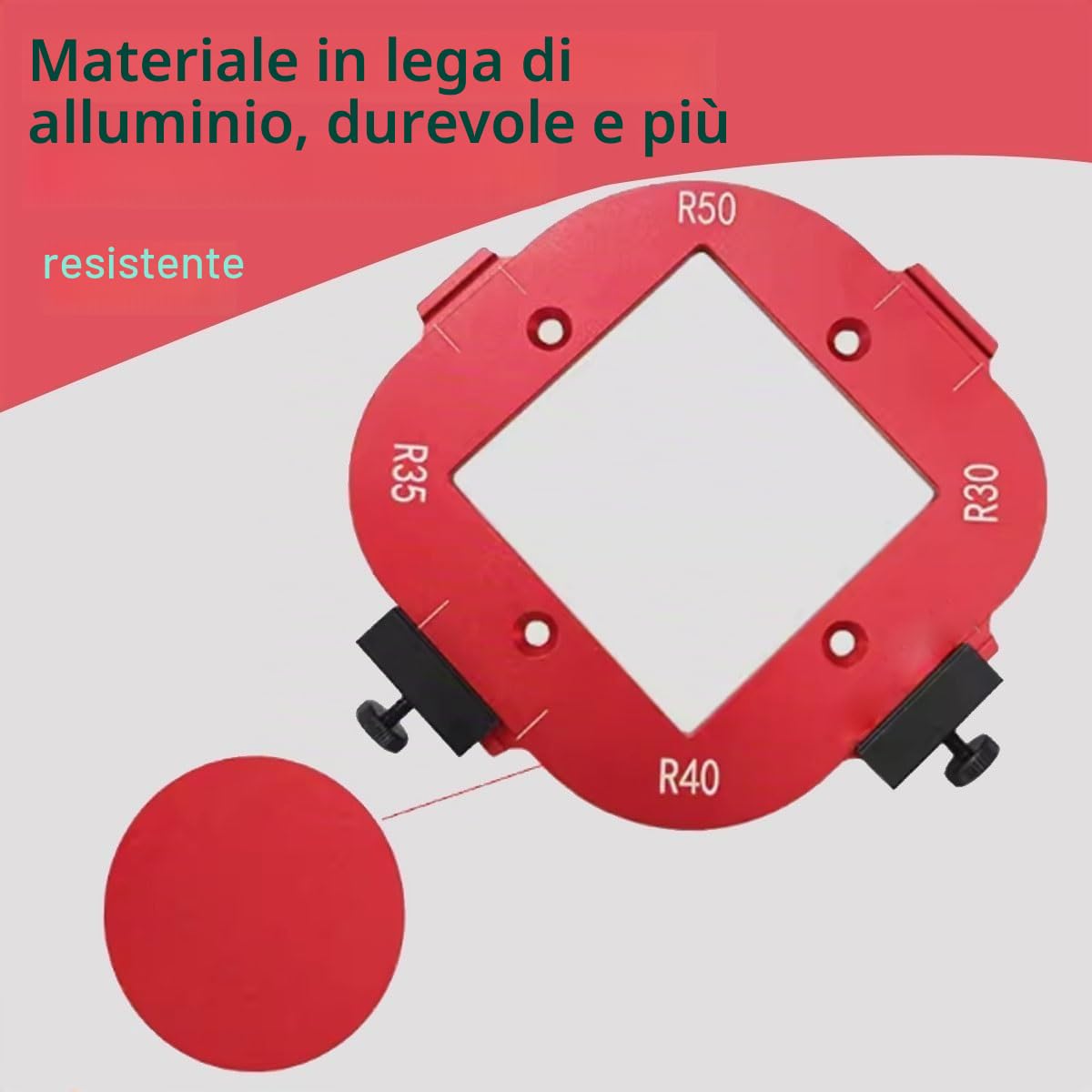 2 pezzi di Maschera per Fresatrice per Raggi, Maschere per Fresatrice per Legno, per Lavorazione del Legno R10 R15 R20 R25 R30 R35 R40 R50 Modelli di Fresatura a Raggi