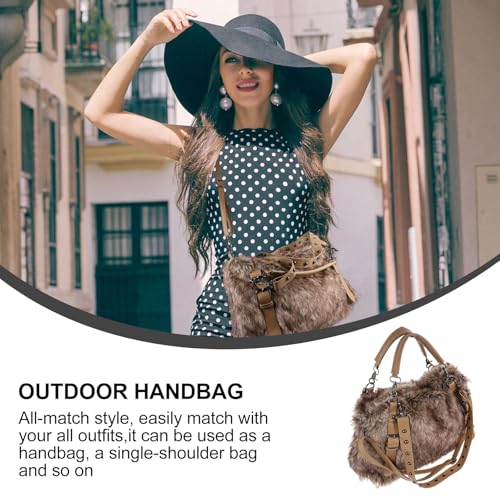 Sac à main cabas femme peluche chic et spacieux : l'accessoire mode polyvalent