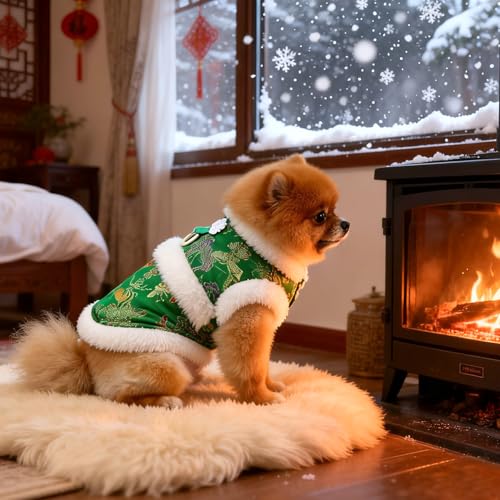 Disfraz chino brocado para perro pequeño PAIDEFUL L miniatura 2