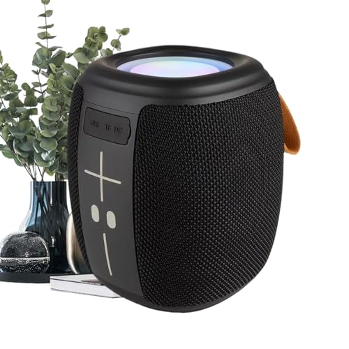 Altavoz inalámbrico para exterior | Sonido estéreo con luz RGB,Bajo Profundo Impermeable Altavoz Inalámbrico,Para Dormitorio Salón Playa Viaje Senderismo Cumpleaños Navidad Calcetines Navidad