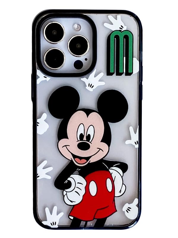 TRurim for iPhone Case Cute Cartoon Character Minnie & Mickey Mouse Girly for Girls Kids Boys Phone Cases Cover Fun Design Kawaii Advanced TPU Protective Case for iPhone 14 Plus(A-Mick)