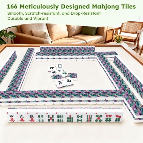 Set de Fichas American Mahjong Acrílico 166 Piezas con Dados miniatura 7